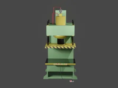 Hydraulic press stamping machine for forming metal sheet 3D model