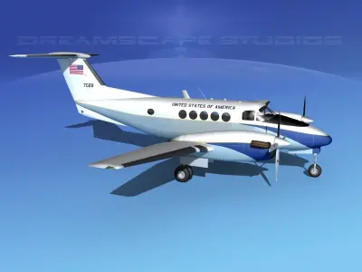 Beechcraft UC-12Q Huron V11 US GOV 3D model