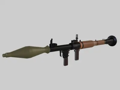 RPG 7 Rocket Grenade Launcher Low Poly Low-poly 3D model