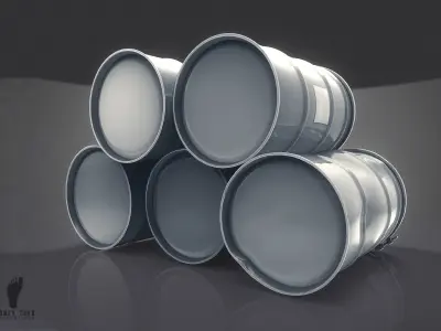 Steel Drum Barrels 3D model