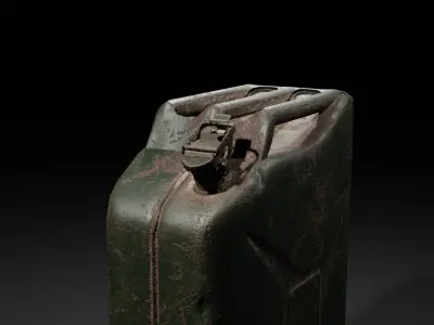 Low Poly Gas Can Jerry Can 4K PBR Game-Ready Low-poly 3D model