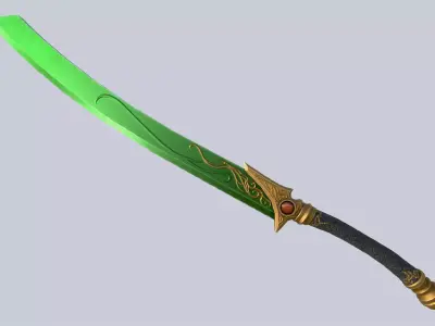 Nature blade Low-poly 3D model purchase