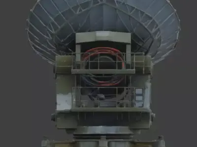 Destroyed Military Radar System 3D Model Low-poly 3D model