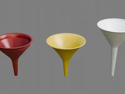 Funnels Low-poly 3D model