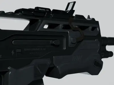 Rifle-001 Low-poly 3D model