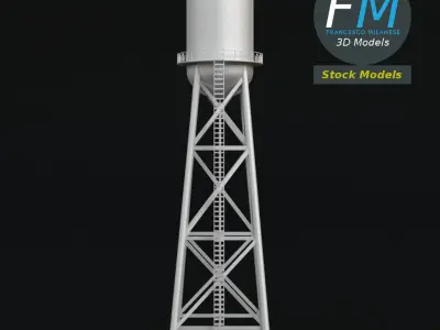 Water tower 2 3D model purchase