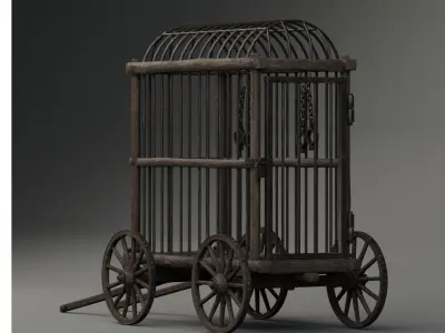 Medieval Prison Cage 3D model