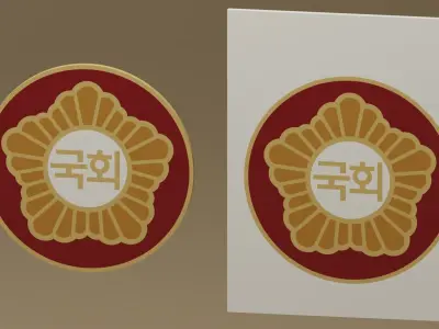 Emblem of the National Assembly of Korea 3D model
