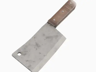 Meat Cleaver C 01 Low-poly 3D model