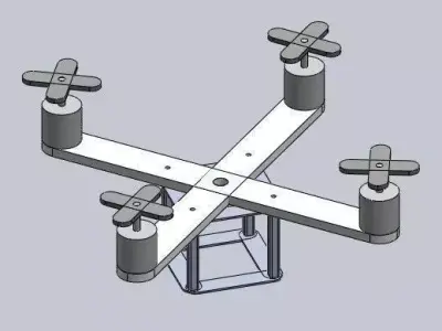 Quadcopter metal cross Free 3D model