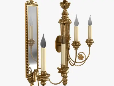 Vaughan Granville and Saltram wall light 3D model