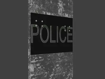 Police shield 3D model