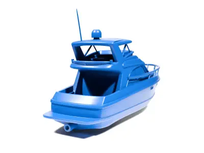 Small yacht 3D print model