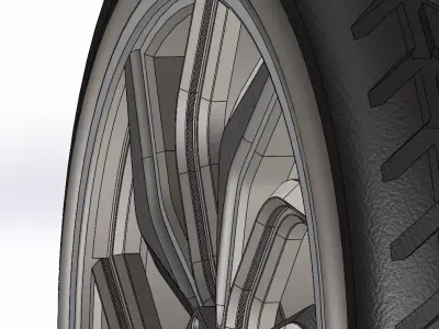 Sports Car Wheel 3D model