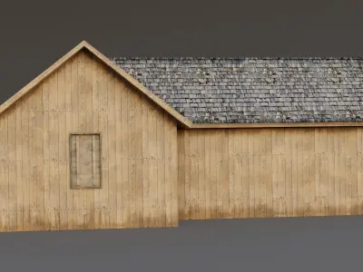 Wooden Old House Vintage 3D model