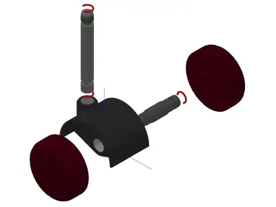 Swivel Wheels Rolling Casters Free 3D model