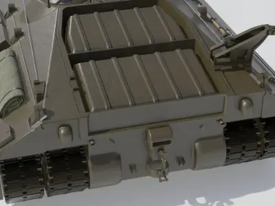 army tank 3D model High Poly Low-poly 3D model