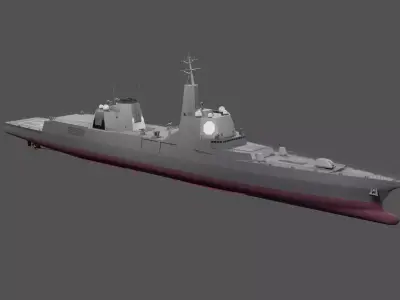 American Next Generation Ship Trump-class Battleship Low-poly 3D model