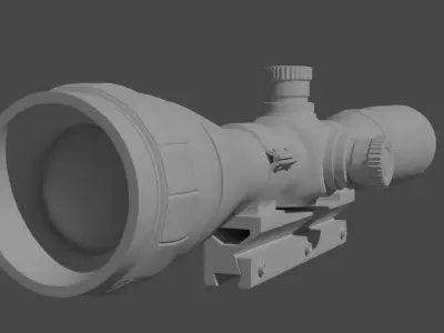Aim or  Riflescope  Free low-poly 3D model