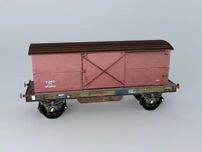 Eco Rail Track Box Van Dummy Old Steam Days Free 3D model