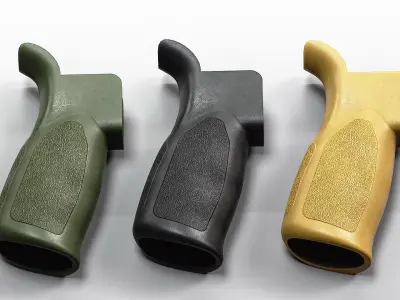 HK 416 A5 Grip V2 Low-poly 3D model