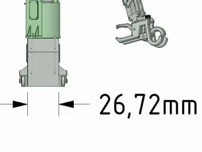 Anchor handling crane 3D print model