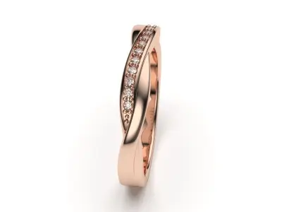 solitaire with ring sizes  8 part S54 3D print model