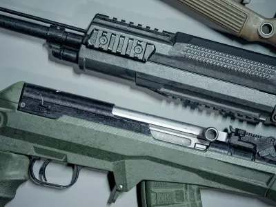 Tactical Fab Defense SKS Carbine Low-poly 3D model