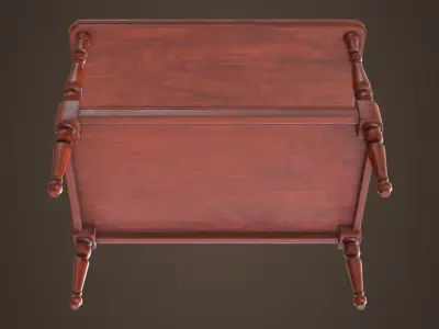 Vintage small table Low-poly 3D model