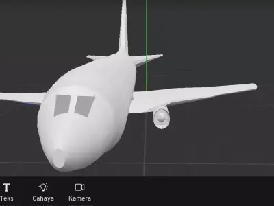 B737 200 low poly  Low-poly 3D model