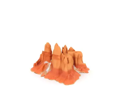 Ancient Canyon Fortress model pack Low-poly 3D model
