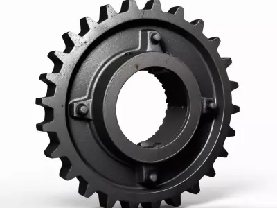 Industrial Metal Gear Wheel 3D model
