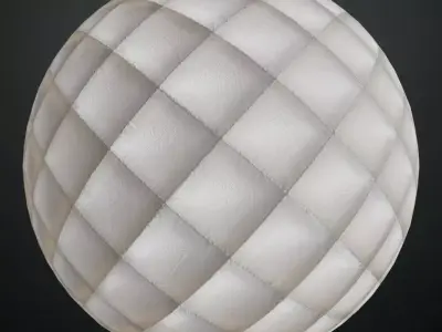 White Padded Metal Shielding PBR Seamless Texture