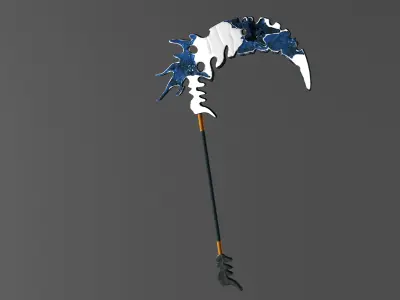 Scythe Low-poly 3D model 2
