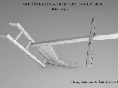  OLD ANATOLIAN AGRICULTURAL TOOL DESIGN Low-poly 3D model