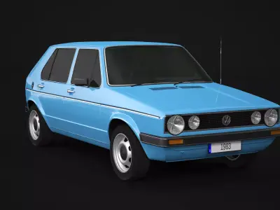 VW Golf I Facelift 3D model