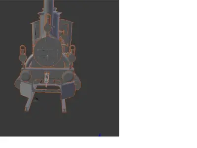 Model train steam locomotive for printing 3D print model