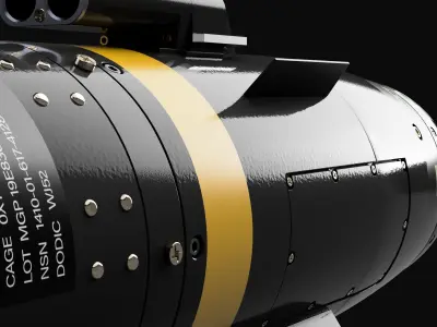 AGM-114 Hellfire Missile - Extreme Detail - 3D Print Ready 3D print model