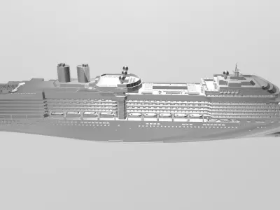 MS Nieuw Amsterdam Holland America Line cruise ship 3D print model