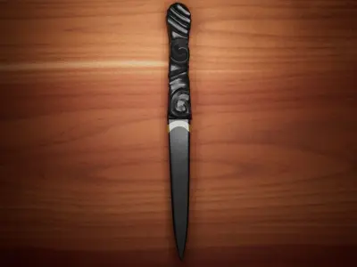 3D Knife High Poly 3D model