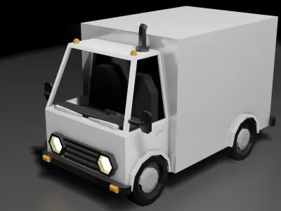 LOW POLY TRUCK delivery Low-poly 3D model