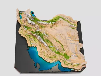 IRAN 3d Low-poly 3D model