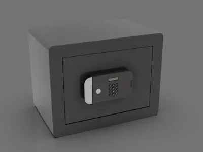 Safe Box Low-poly 3D model