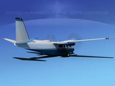 Rockwell Turbo Commander 690 V09 3D model