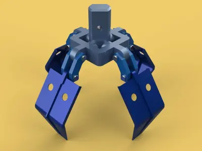 THUMB GRAB BUCKET CRANE ATTACHMENT ARM GRABBER GRAPPLE HOOK JAW 3D model