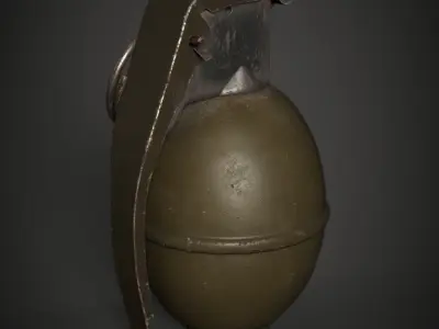 M26 Grenade Low-poly 3D model get