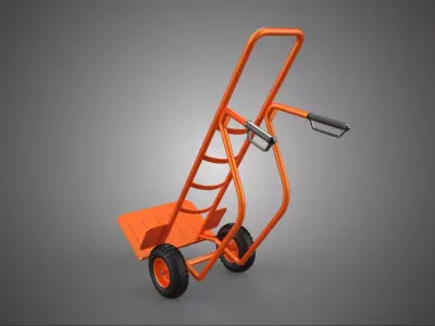 HAND TRUCK PALLET TILT CART MATERIAL HANDLING TRANSPORT LIFTING 3D model