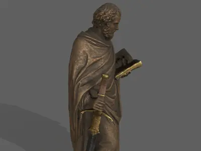 Old Man Statue Low-poly 3D model shop