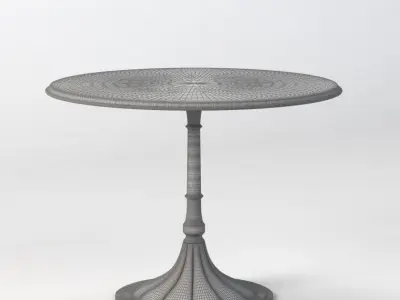20th C Chrysanthemum Brasserie Table 3D model