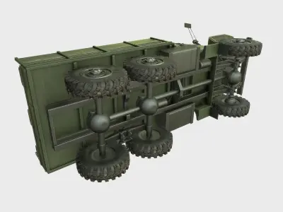 Ural 375 Truck Low-poly 3D model